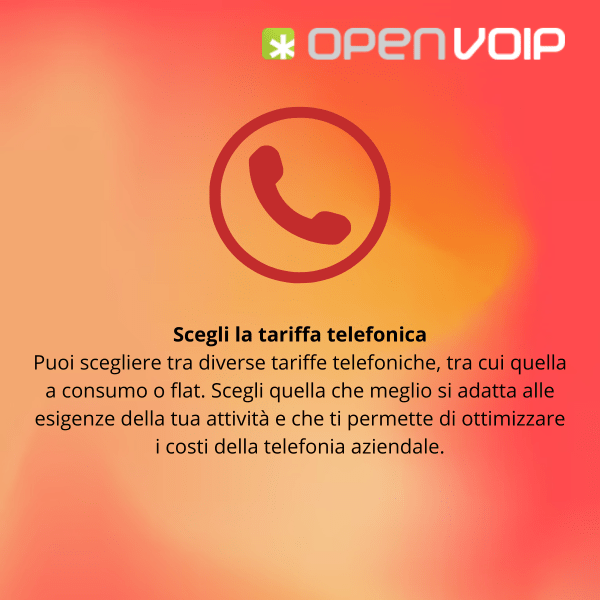 Scegli la tariffa telefonica