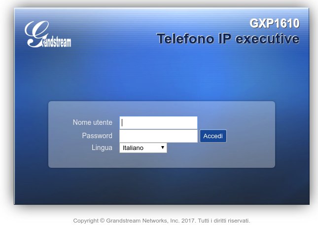 Login Grandstream GXP 16XX